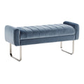 **Sofa tapicerowany aksamitny z metalowymi nogami**