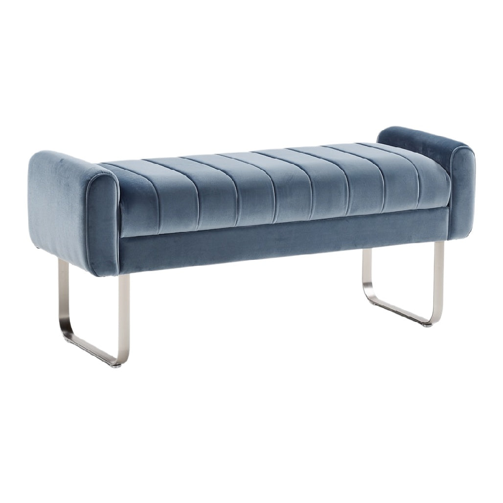 **Sofa tapicerowany aksamitny z metalowymi nogami**